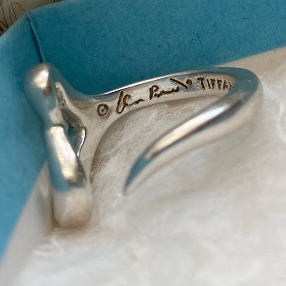 Tiffany & Co open heart Elsa Peretti 925 stamped silver - Picture 2 of 4
